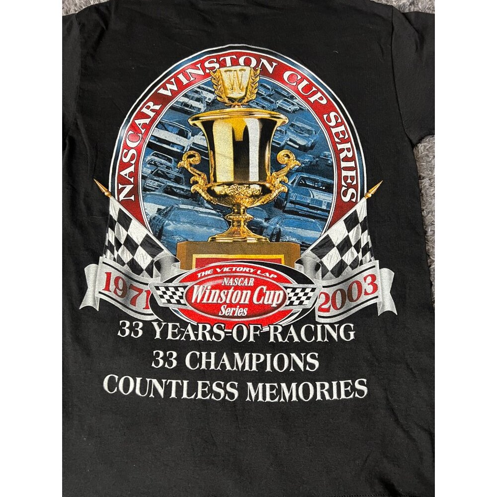 Vintage NASCAR Winston Cup Series Double Sided Black T-shirt K3 - Picture 5 of 5